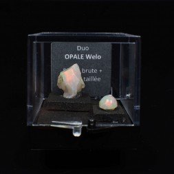 OPAL Duo - cut stone and crystallised stone