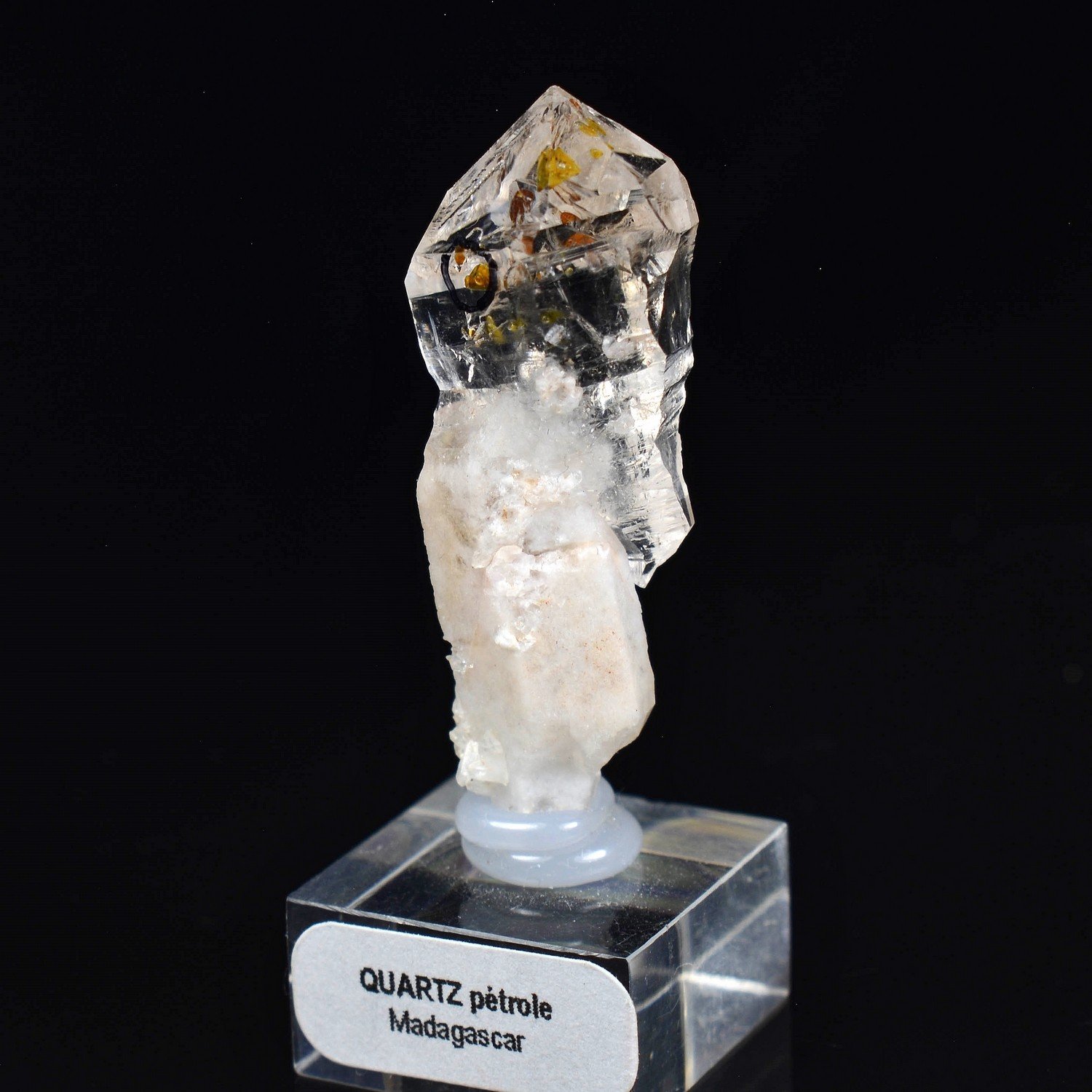 Quartz luciole à inclusions de pétrole - Madirobe, Madagascar