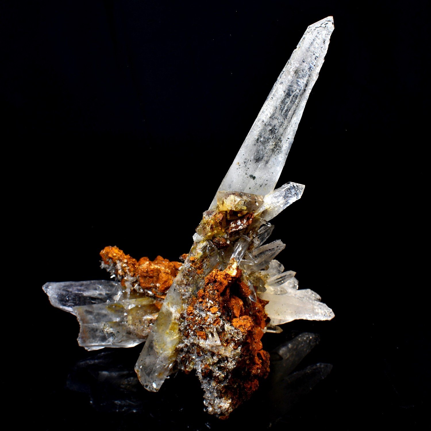 Quartz and siderite - Ganesh Himal, Nepal