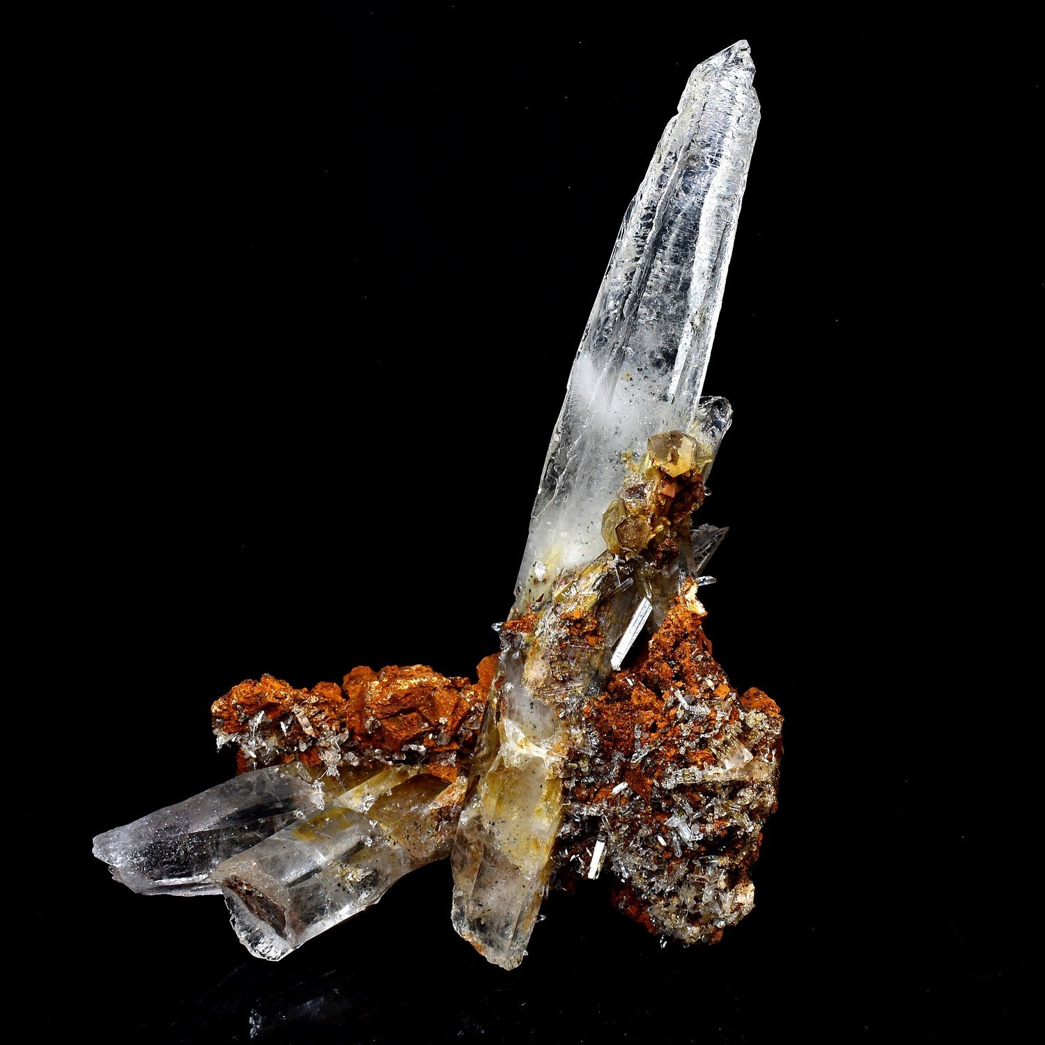Quartz and siderite - Ganesh Himal, Nepal