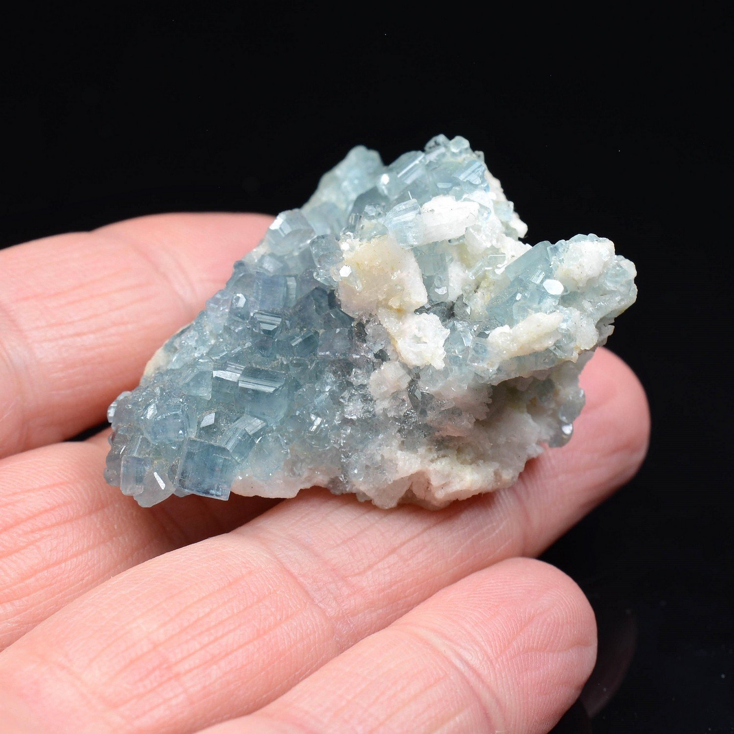 Blue apatite - Golconda Mine, Minas Gerais, Brazil