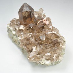 Quartz fumé et fluorine - Massif du Mont-Blanc, Haute-Savoie, France