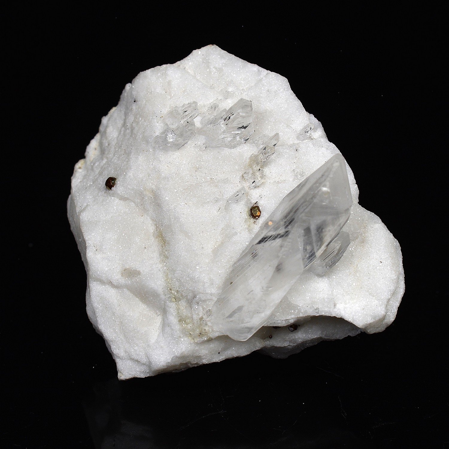 Gypsum and chalcopyrite - Arignac, Ariège, France Gypsum and chalcopyrite - Arignac, Ariège, France