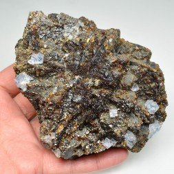 Fluorite on sphalerite - Elmwood Mine, Tennessee, United States
