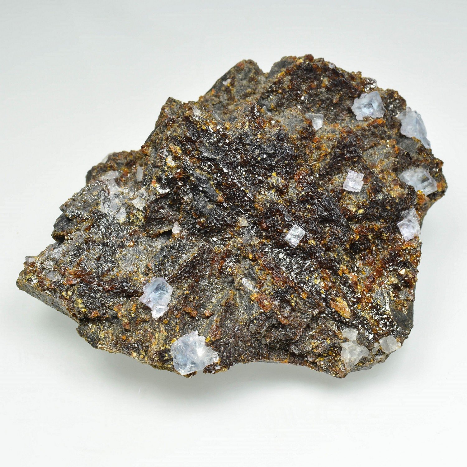 Fluorine sur sphalérite - Mine d'Elmwood,Tennessee, Etats-Unis