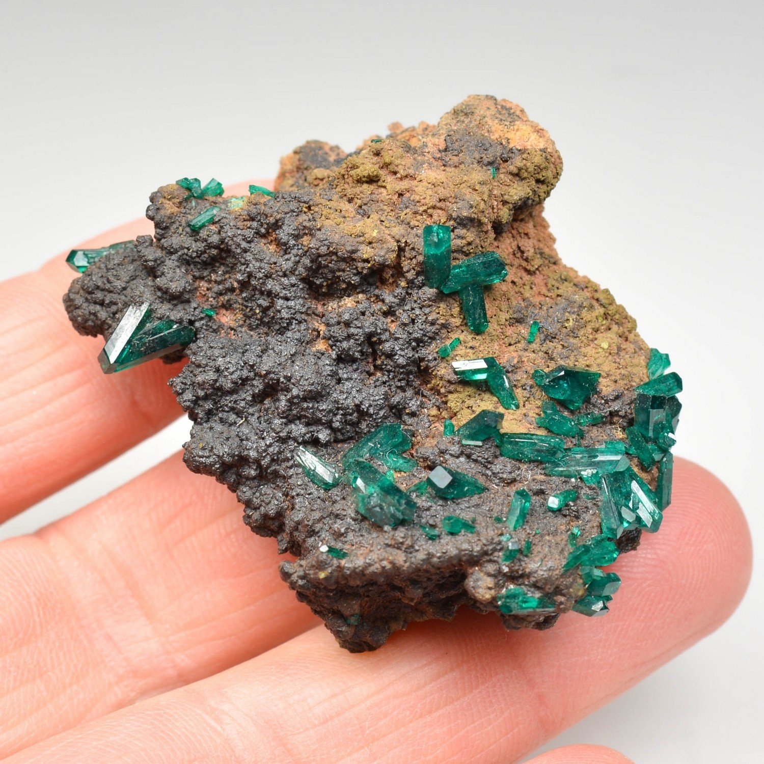 Dioptase - Pimbi, Mindouli, DR Congo
