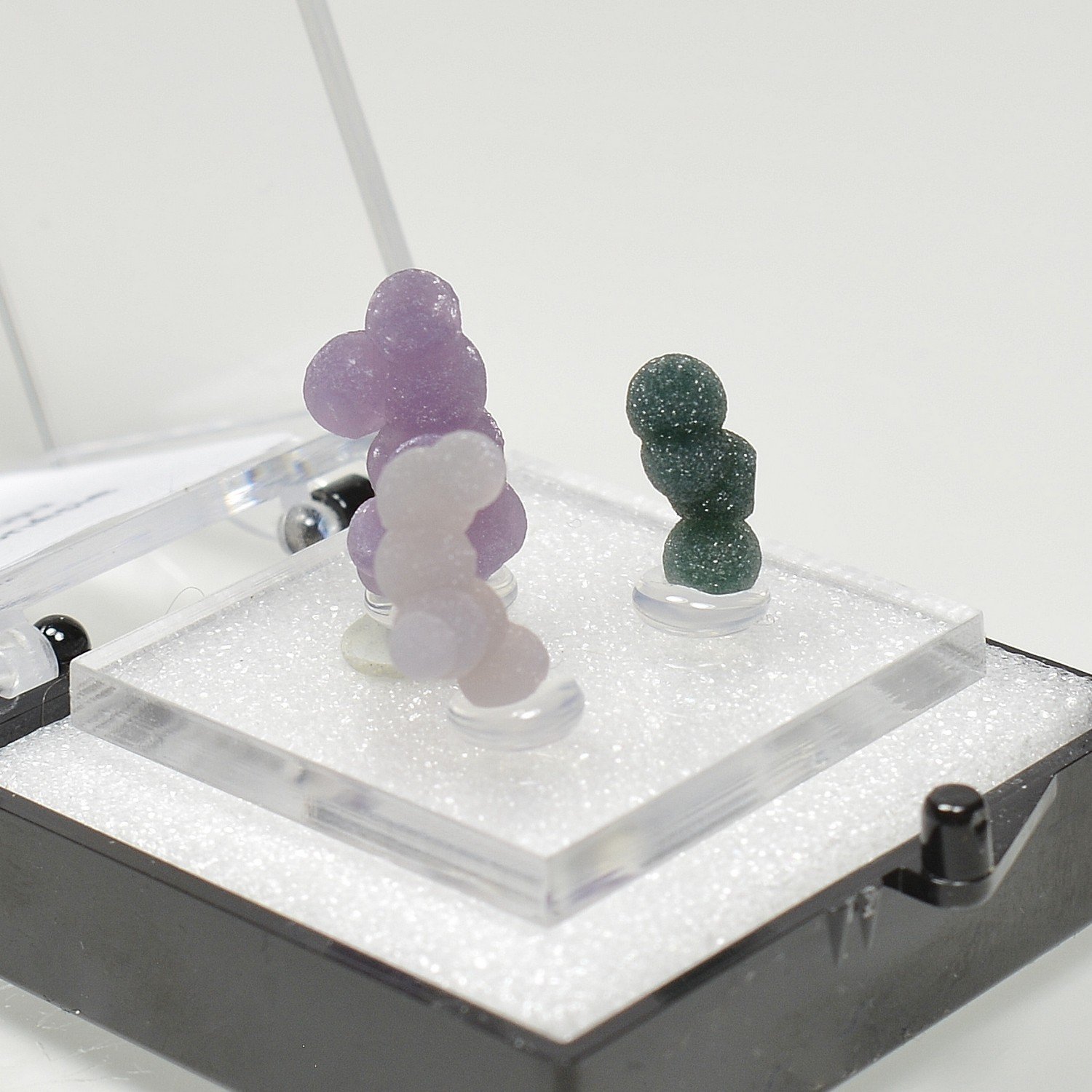 Trio of chalcedony clusters - Mamuju, Sulawesi, Indonesia