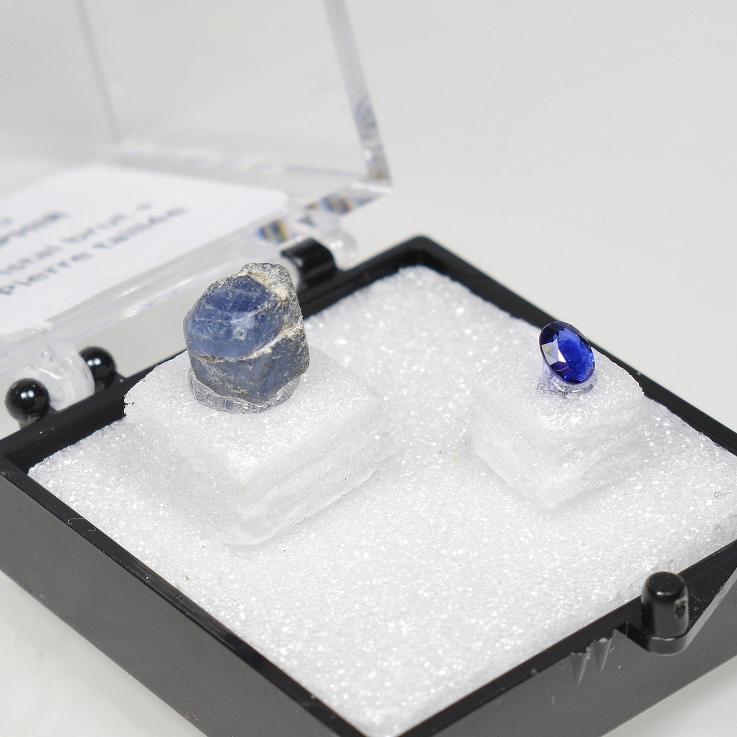 SAPPHIRE - DUO cut stone and crystallised stone
