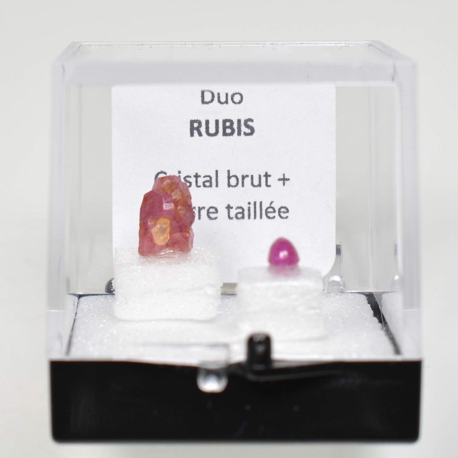 RUBY - DUO cut stone and crystallised stone RUBY - DUO cut stone and crystallised stone