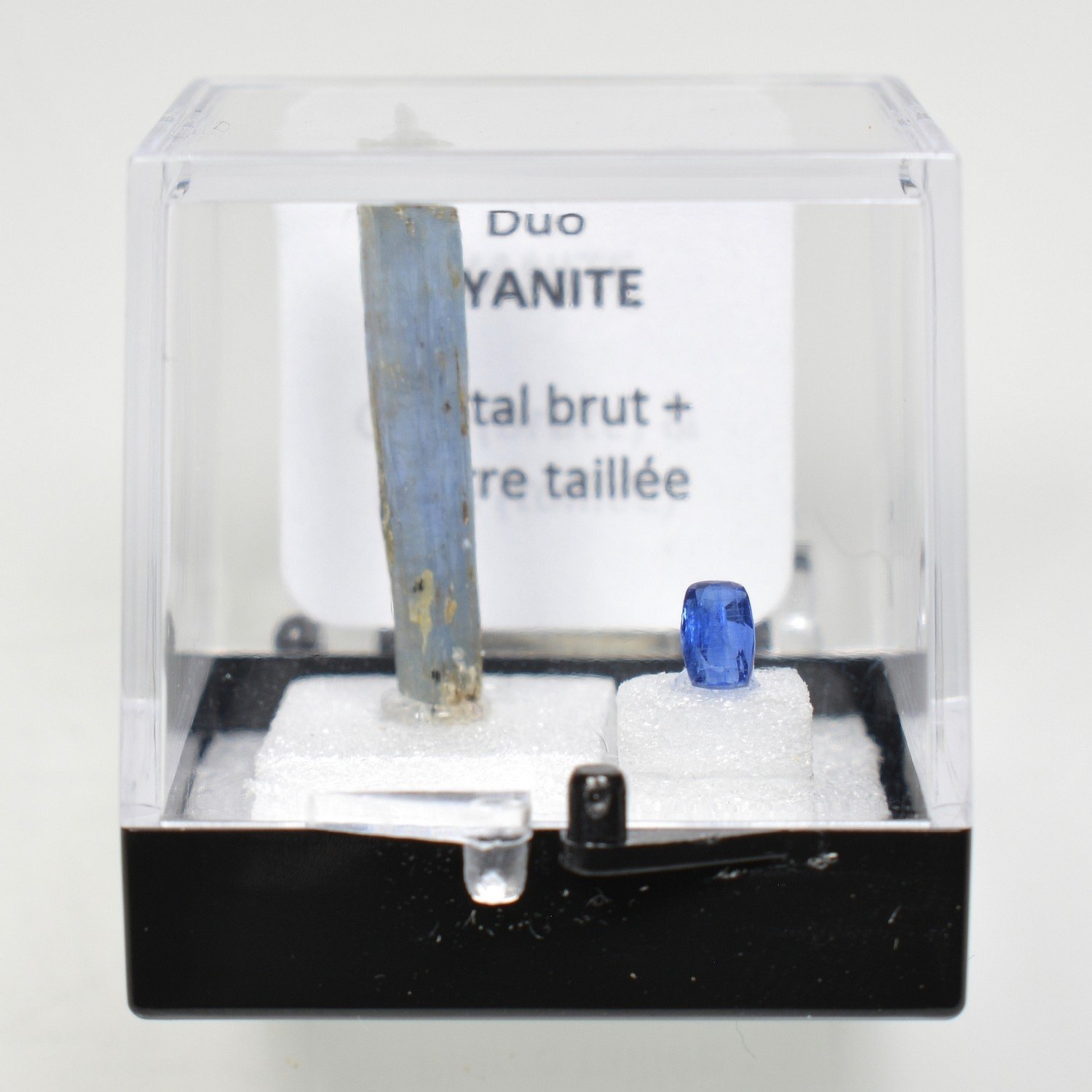 CYANITE - DUO pierre taillée et pierre cristallisée