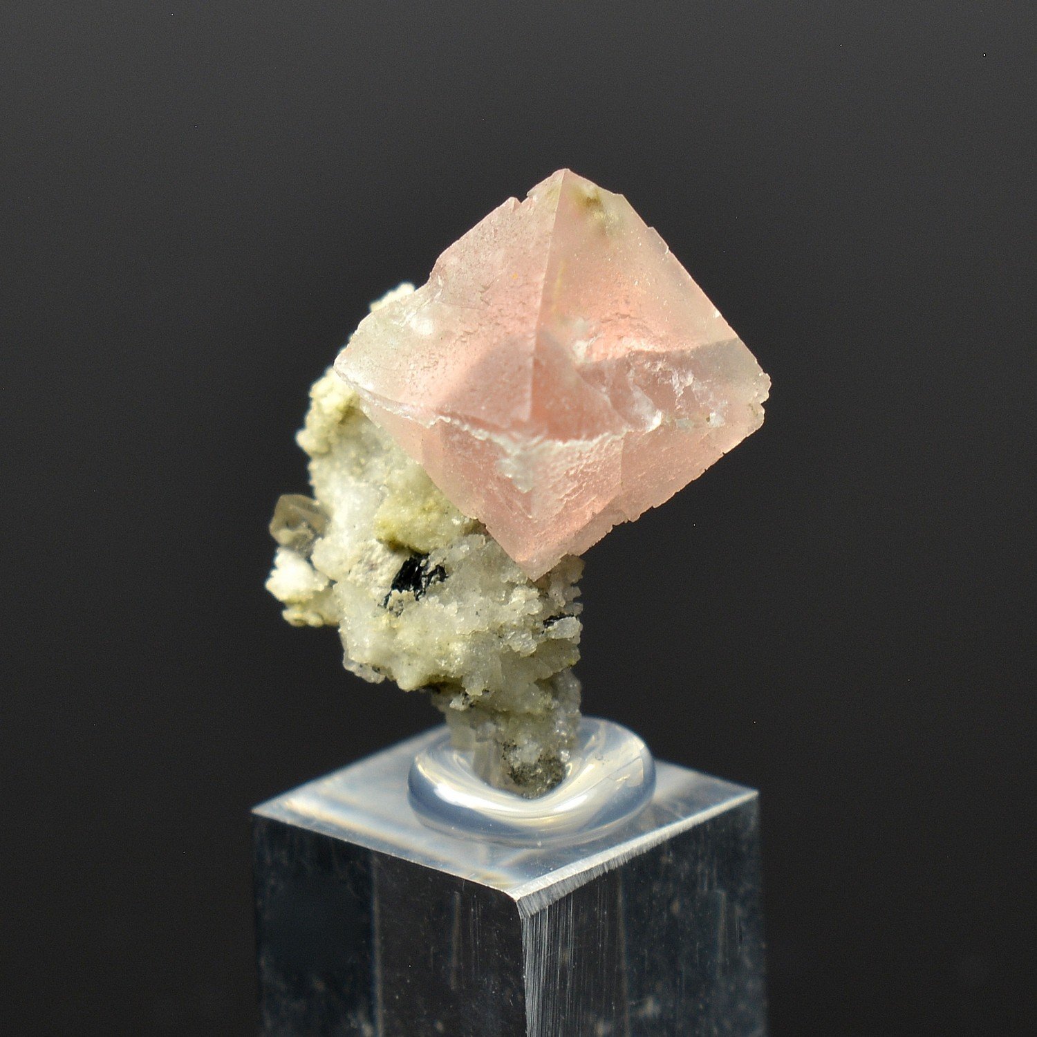 Pink fluorite - South Face of Les Droites, France