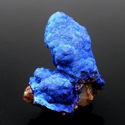 Azurite sur quartz - M'Ssici, Alnif, Drâa-Tafilalet, Maroc