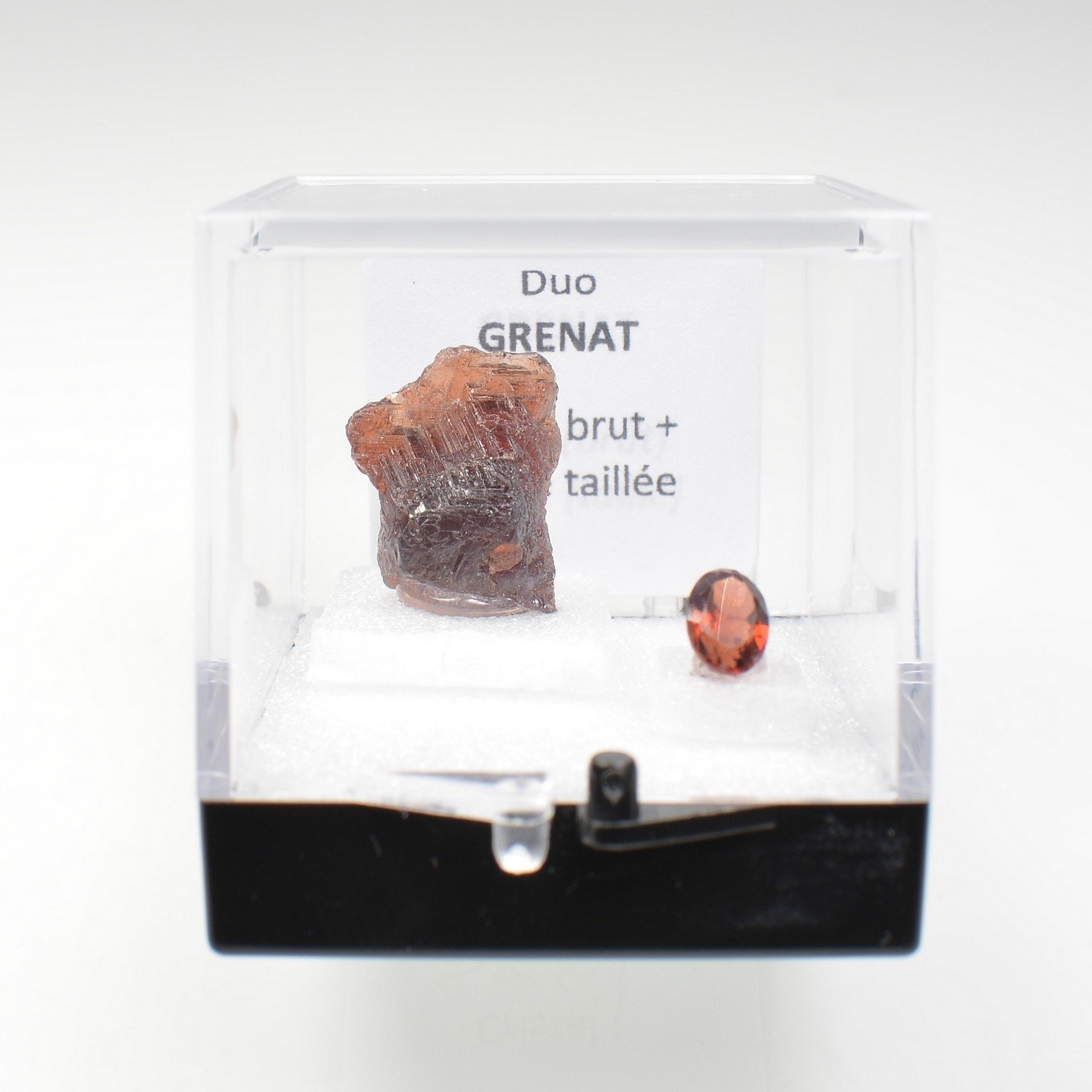 GRENAT - DUO pierre taillée et pierre cristallisée