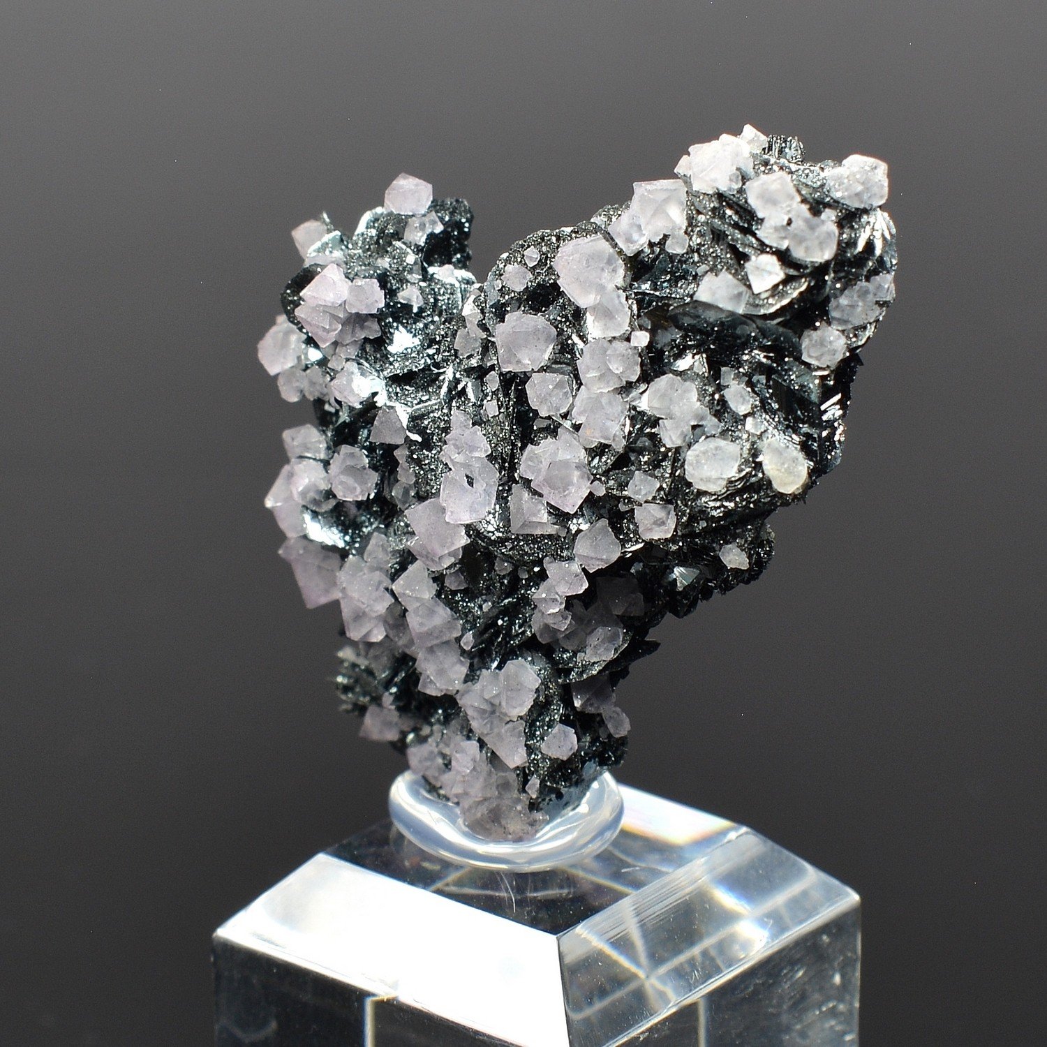 Fluorite and hematite - South Face of Les Droites, Mont Blanc, France