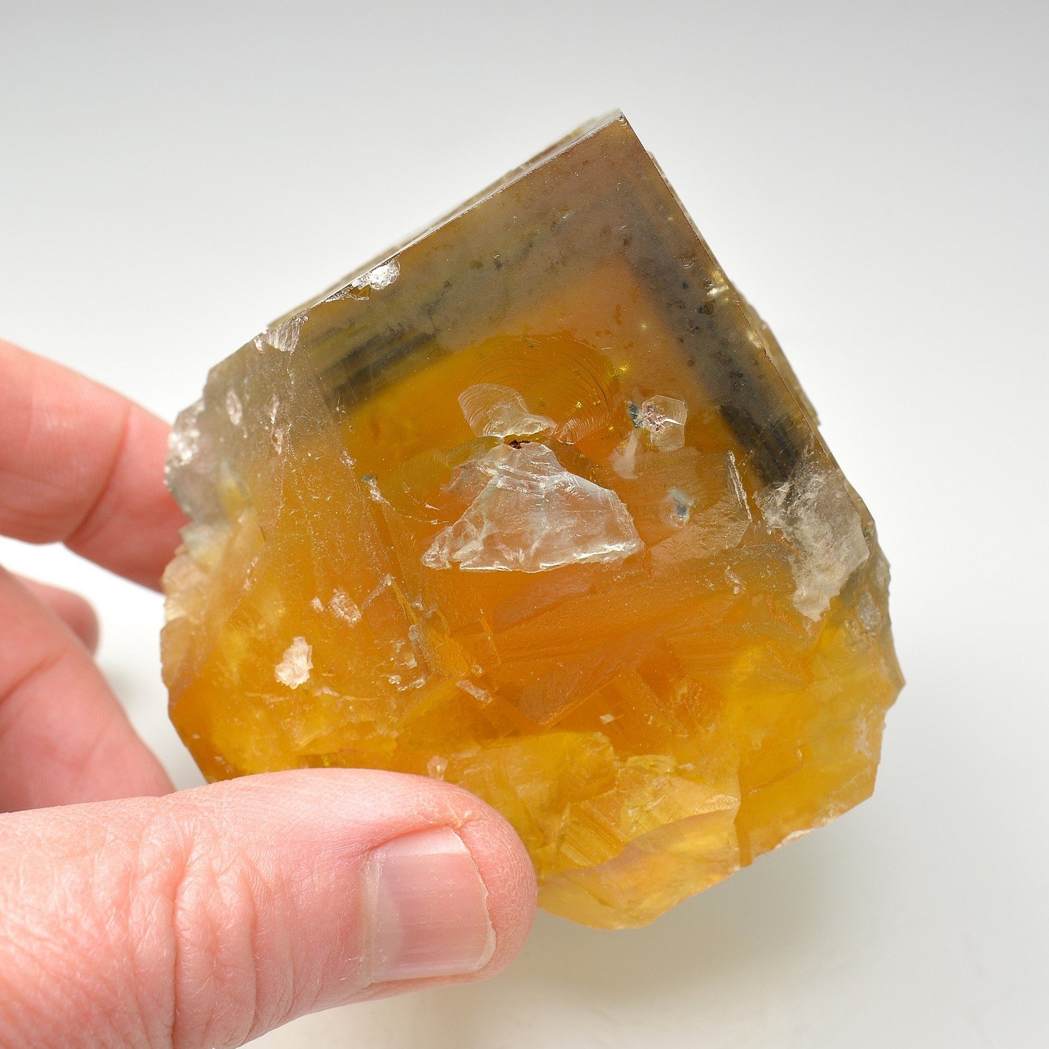 Fluorite – Yellow vein, Valzergues, Aveyron, France
