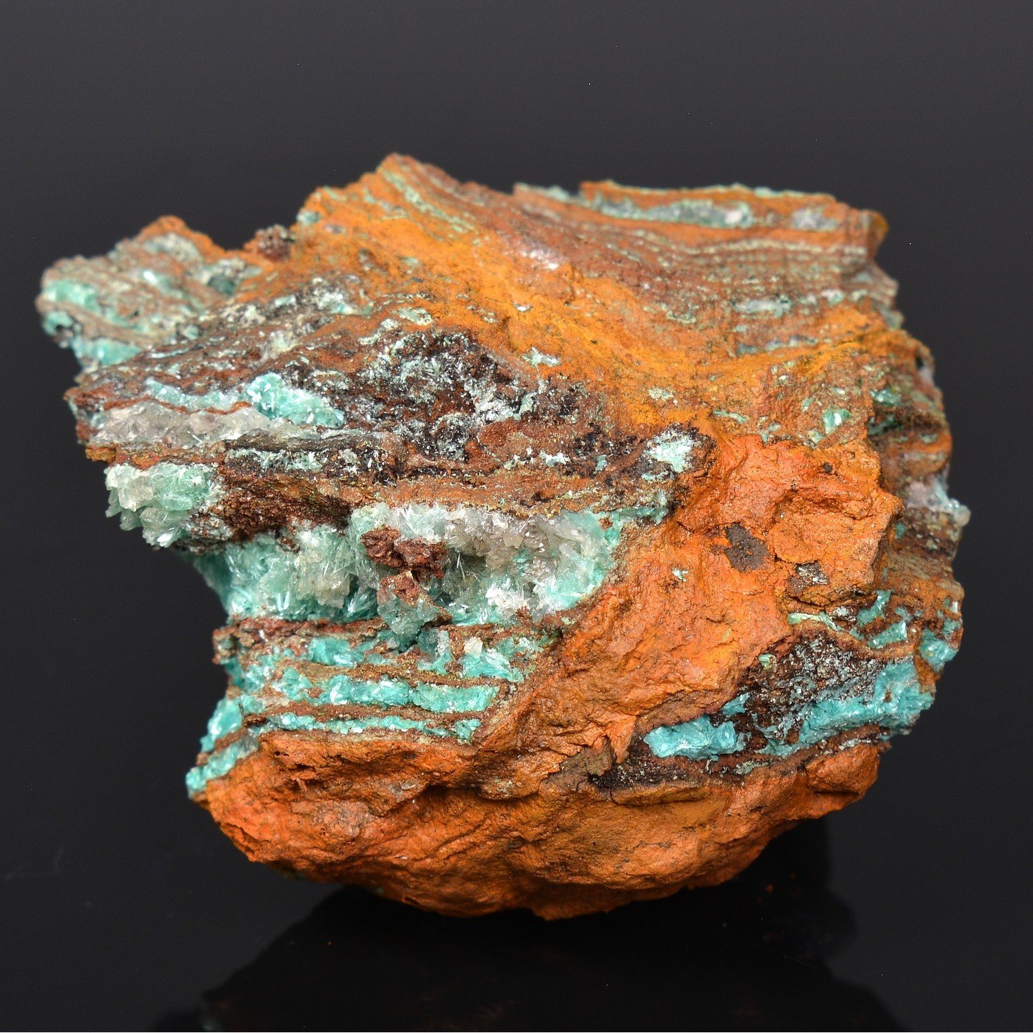 Aurichalcite et limonite - Mine Ojuela, Mapimi, Durango, Mexique