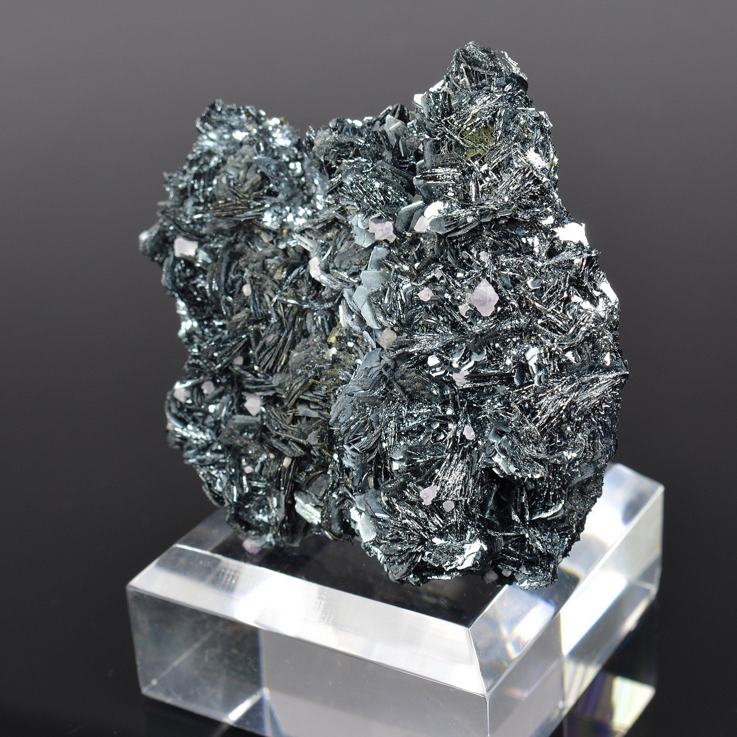 Fluorite on hematite – South Face of Les Droites, Mont Blanc, France