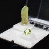 PERIDOT - DUO: cut stone and crystallised stone PERIDOT - DUO: cut stone and crystallised stone