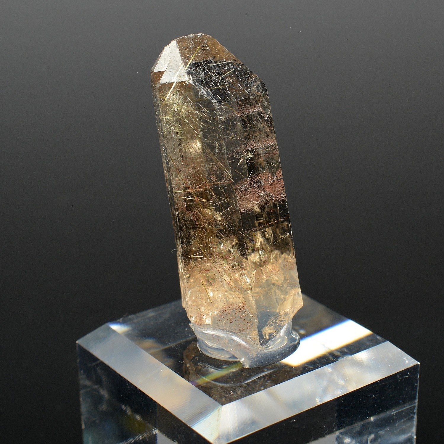 Quartz à inclusions de rutile - Novo Horizonte, Bahia, Brésil