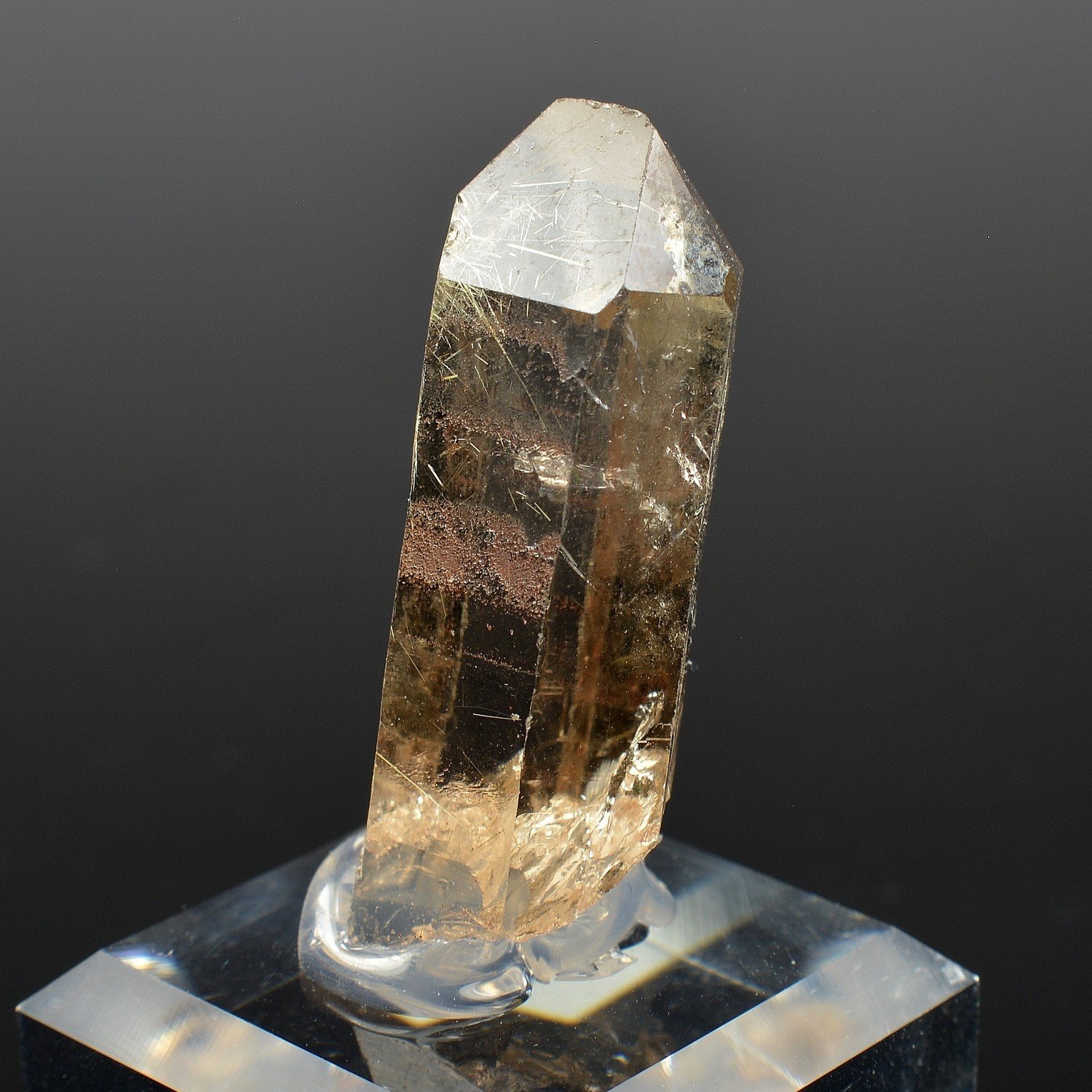 Quartz à inclusions de rutile - Novo Horizonte, Bahia, Brésil