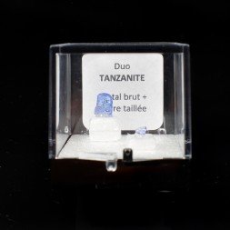 TANZANITE - DUO pierre taillée et pierre cristallisée
