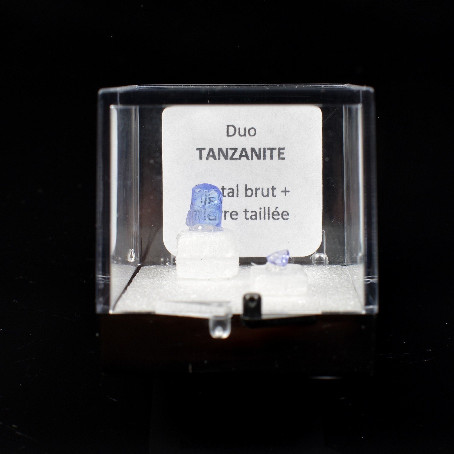 TANZANITE - DUO: cut stone and natural stone