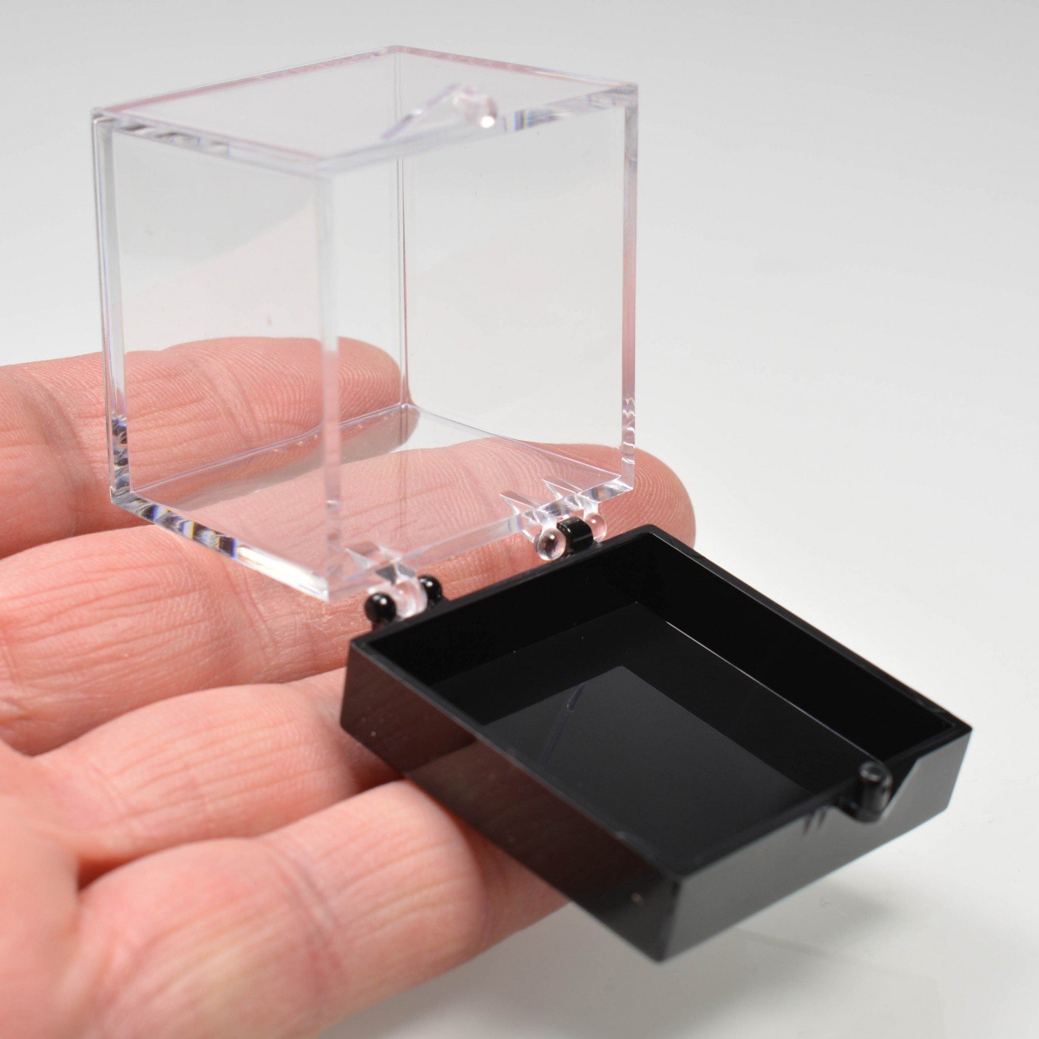 Boîte transparente type Perky - 3,4 cm