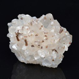Vanadinite on calcite – Apex Mine, San Carlos, Chihuahua, Mexico