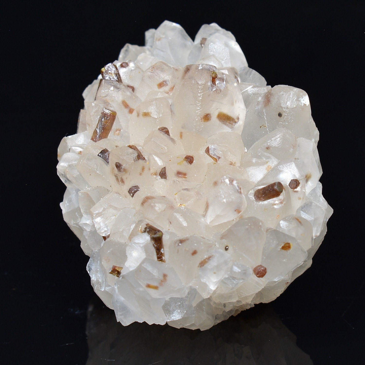 Vanadinite on calcite – Apex Mine, San Carlos, Chihuahua, Mexico Vanadinite on calcite – Apex Mine, San Carlos, Chihuahua, Mexico