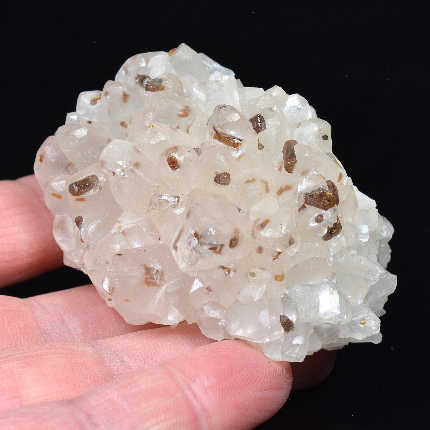 Vanadinite on calcite – Apex Mine, San Carlos, Chihuahua, Mexico Vanadinite on calcite – Apex Mine, San Carlos, Chihuahua, Mexico