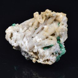 Malachite and quartz – Kambove, Katanga, DR Congo