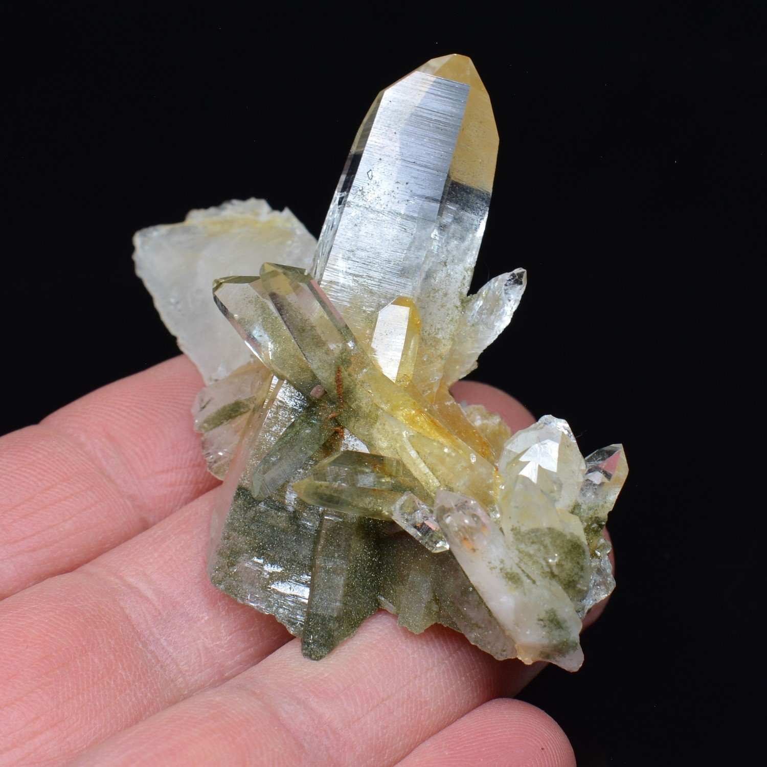 Quartz à inclusions de chlorite - Ganesh Himal, Népal