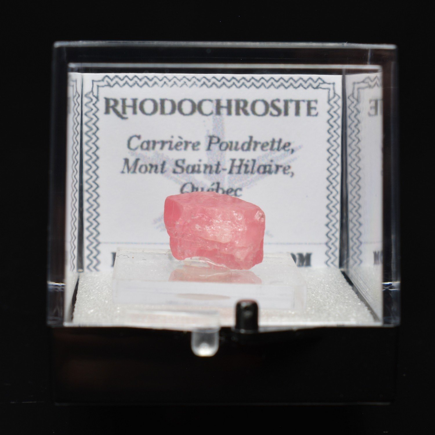 Rhodochrosite - Carrière de Poudrette, Mont Saint-Hilaire, Québec, Canada