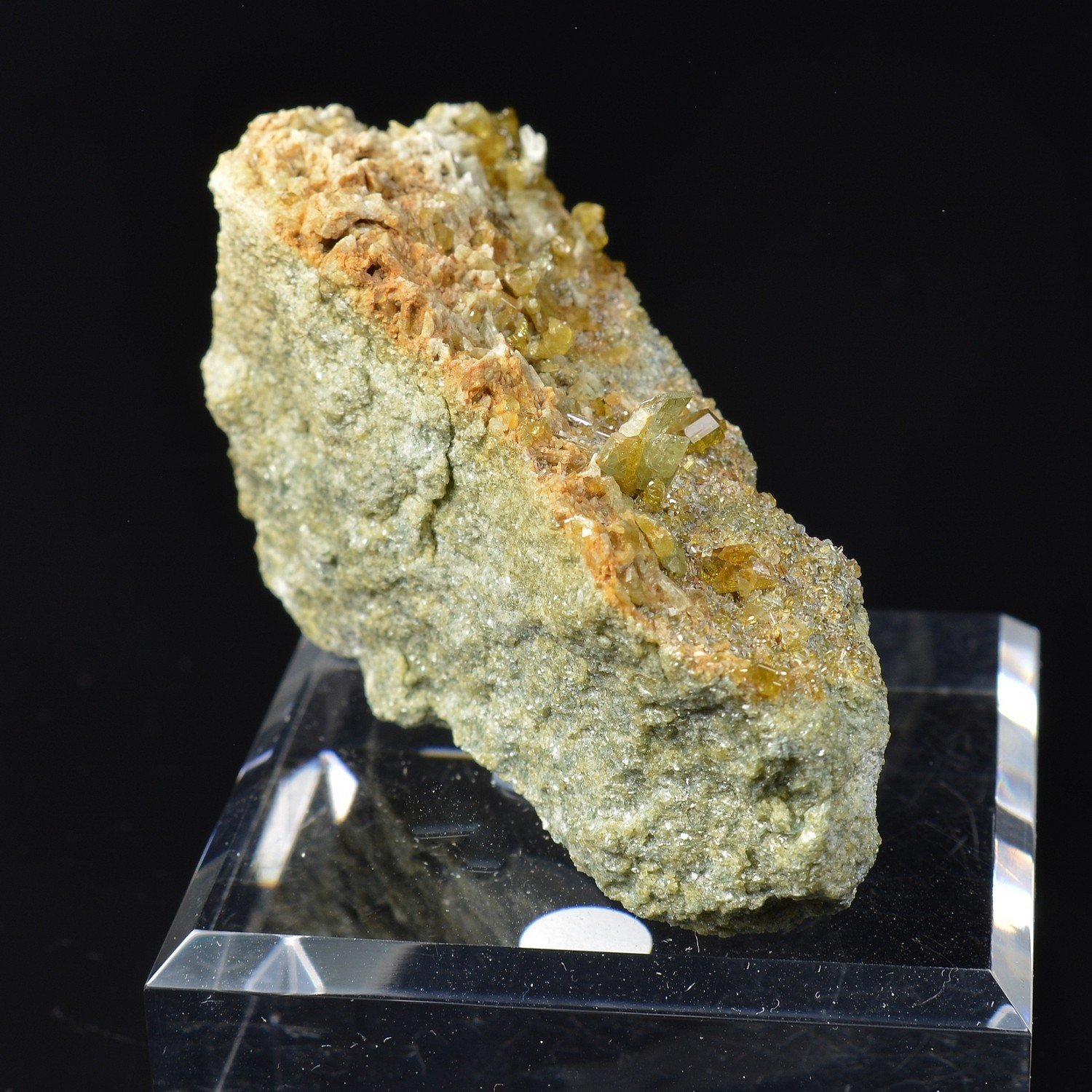 Epidote et diopside - Rodingites italiennes, Vallée d'Aoste, Italie