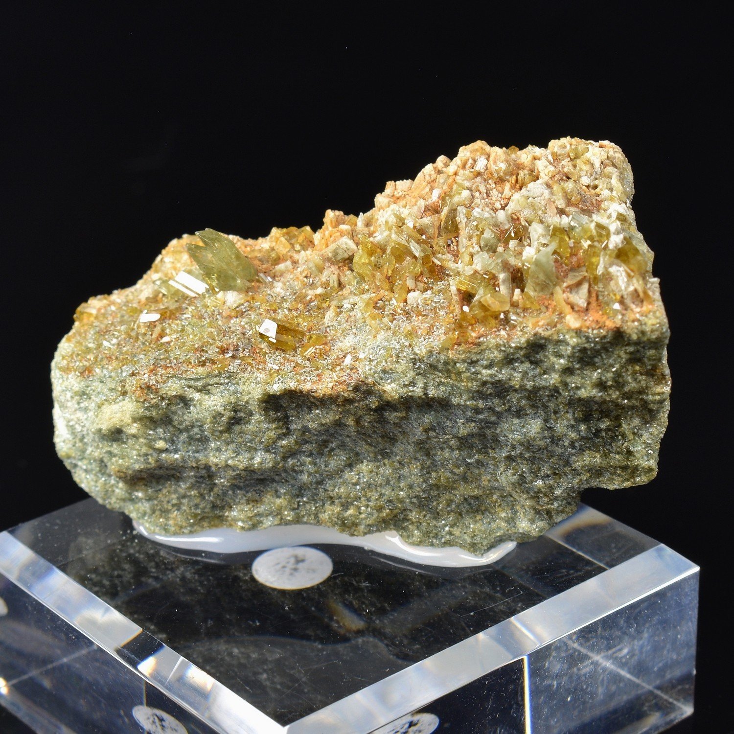 Epidote et diopside - Rodingites italiennes, Vallée d'Aoste, Italie