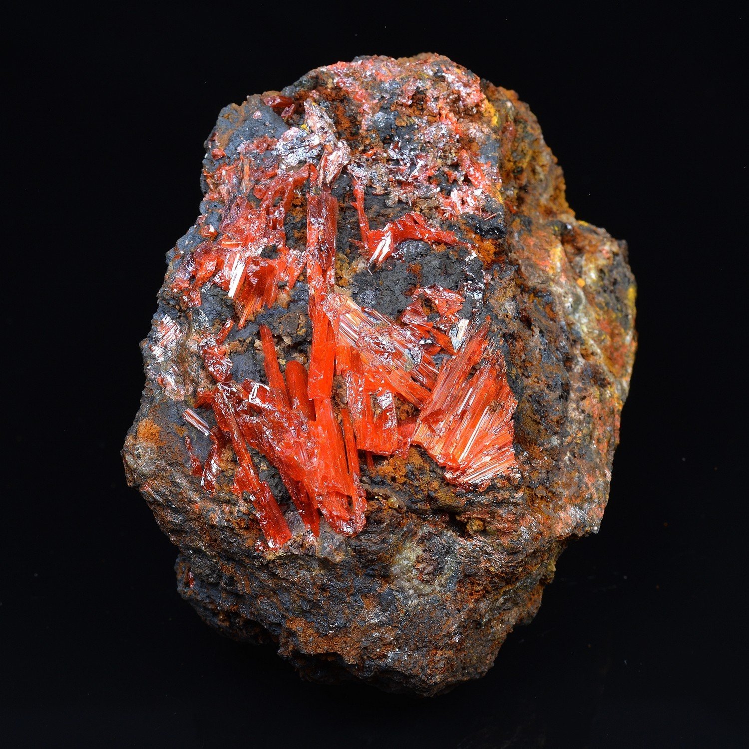 Crocoïte - Mine Red Lead, Tasmanie, Australie Crocoïte - Mine Red Lead, Tasmanie, Australie