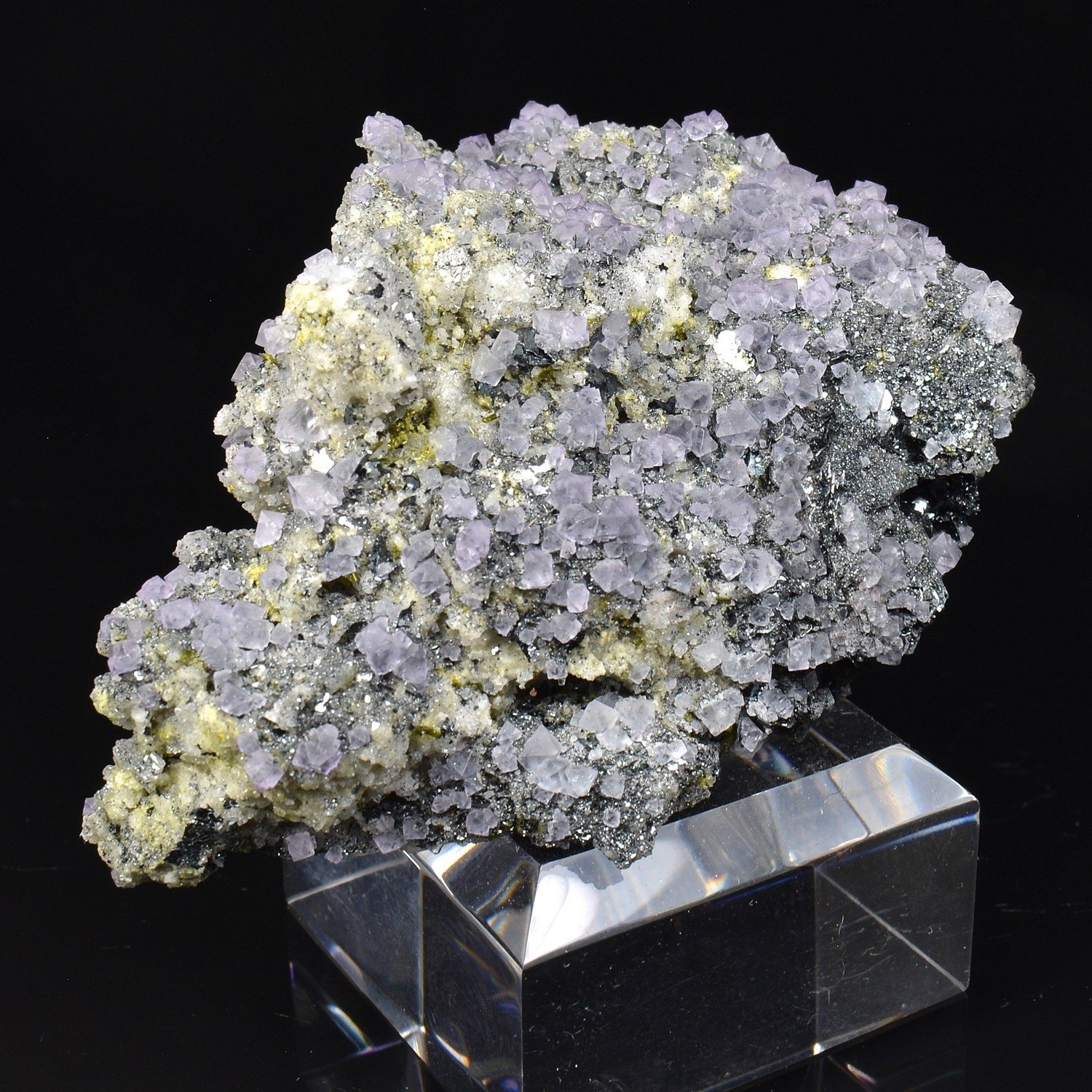 Fluorite and hematite - South Face of Les Droites, Mont Blanc, France