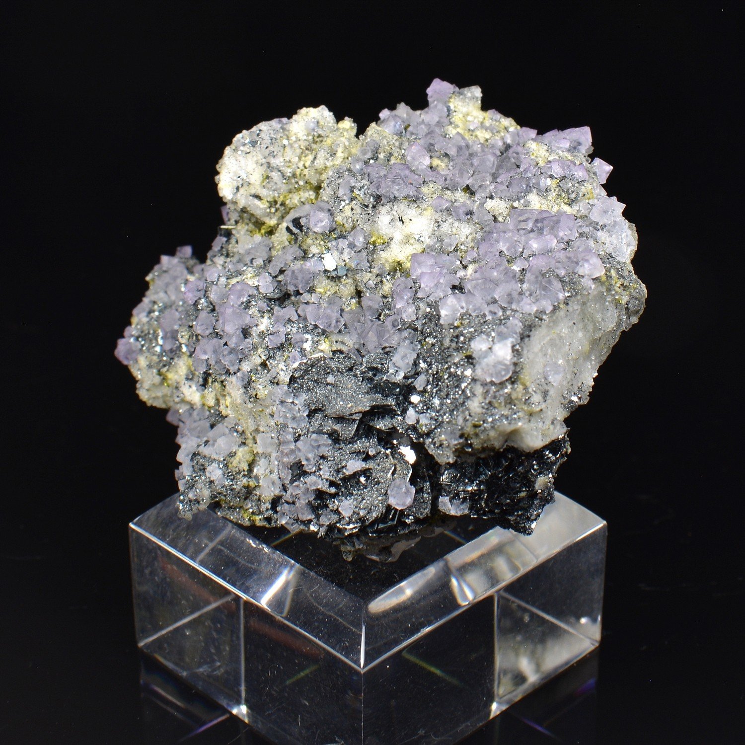 Fluorite and hematite - South Face of Les Droites, Mont Blanc, France