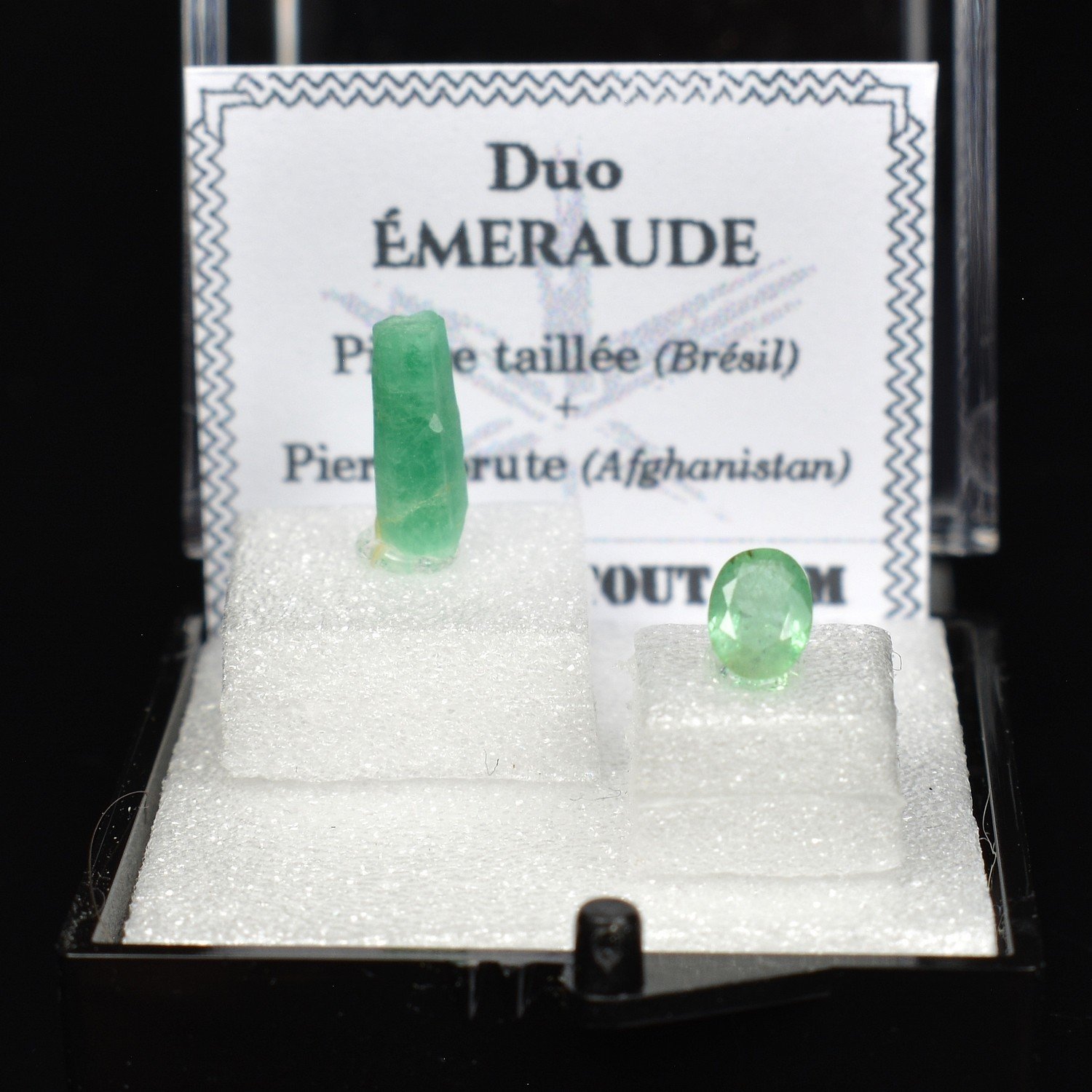 EMERALD - DUO: Cut Stone and Crystallized Stone