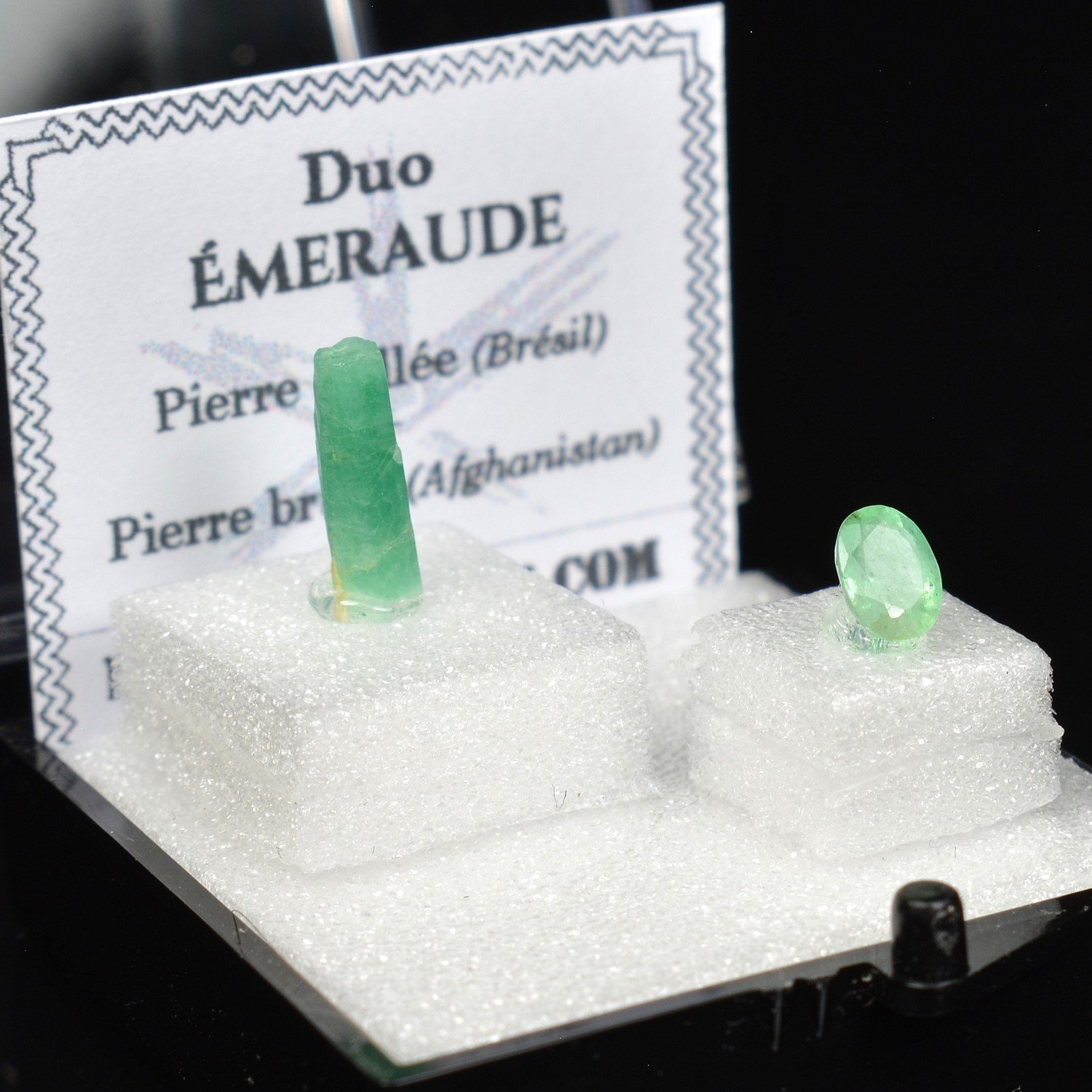 EMERALD - DUO: Cut Stone and Crystallized Stone