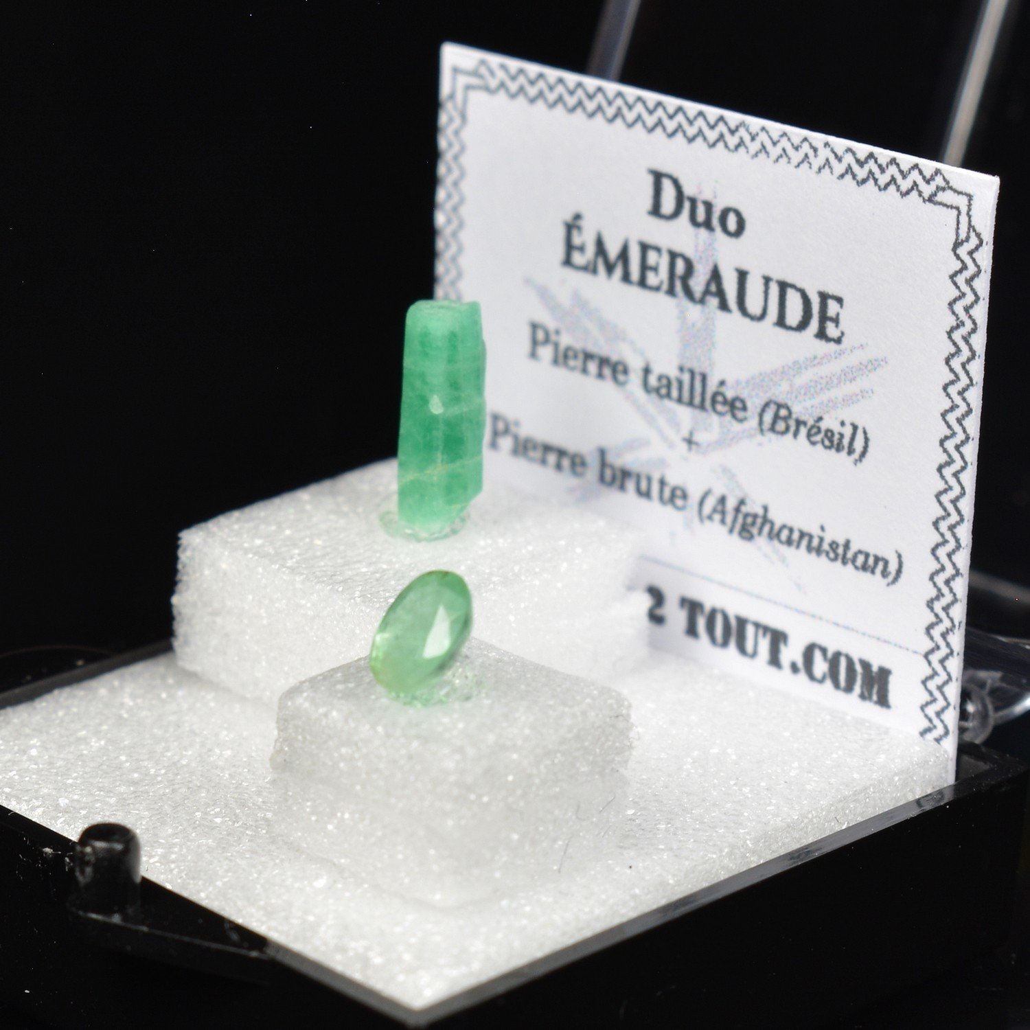 EMERALD - DUO: Cut Stone and Crystallized Stone