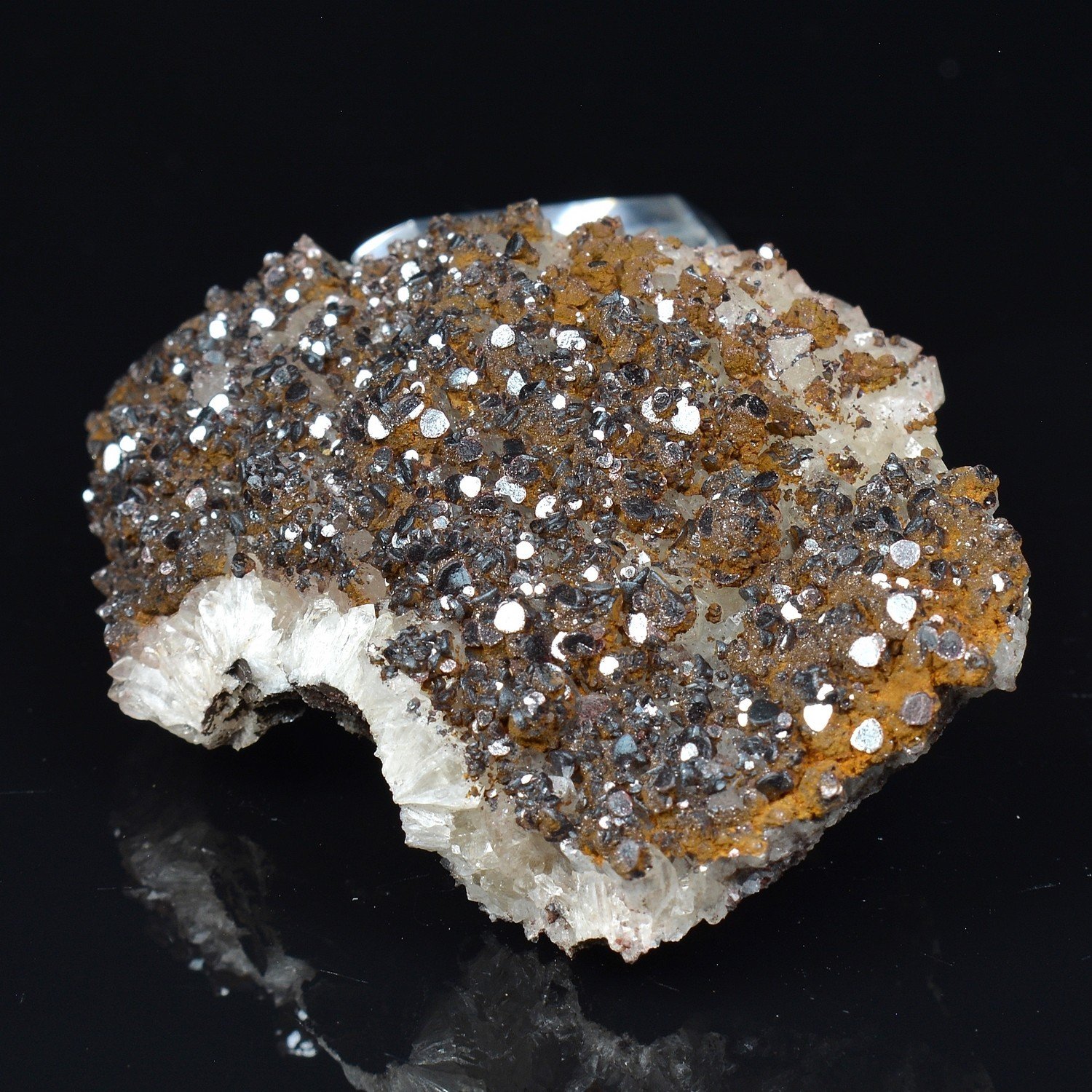 Hématite sur quartz - Filon Bernardstein, Tête du Violu, Sainte-Marie-aux-Mines, Haut-Rhin, France