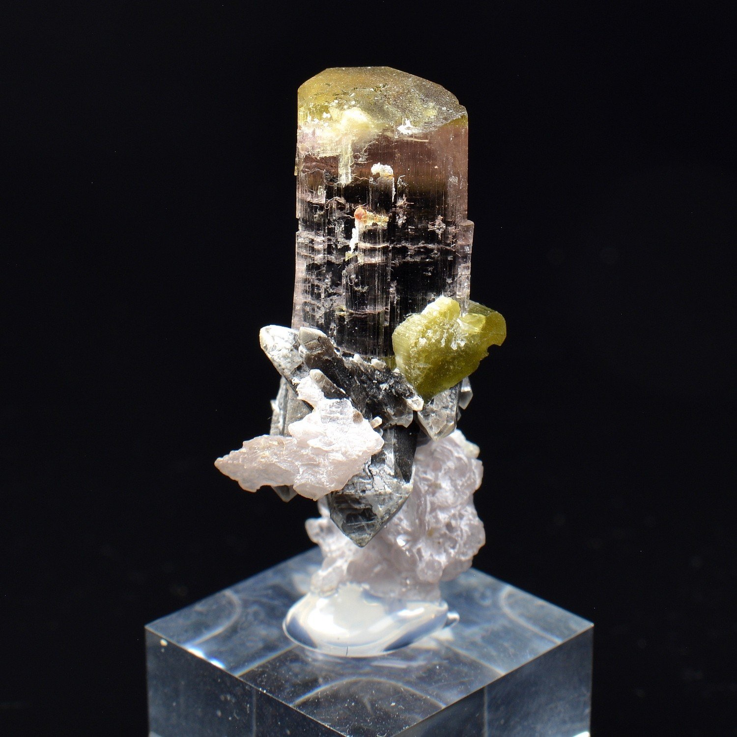 Tourmaline, quartz, and lepidolite - Stak Nala, Gilgit-Baltistan, Pakistan