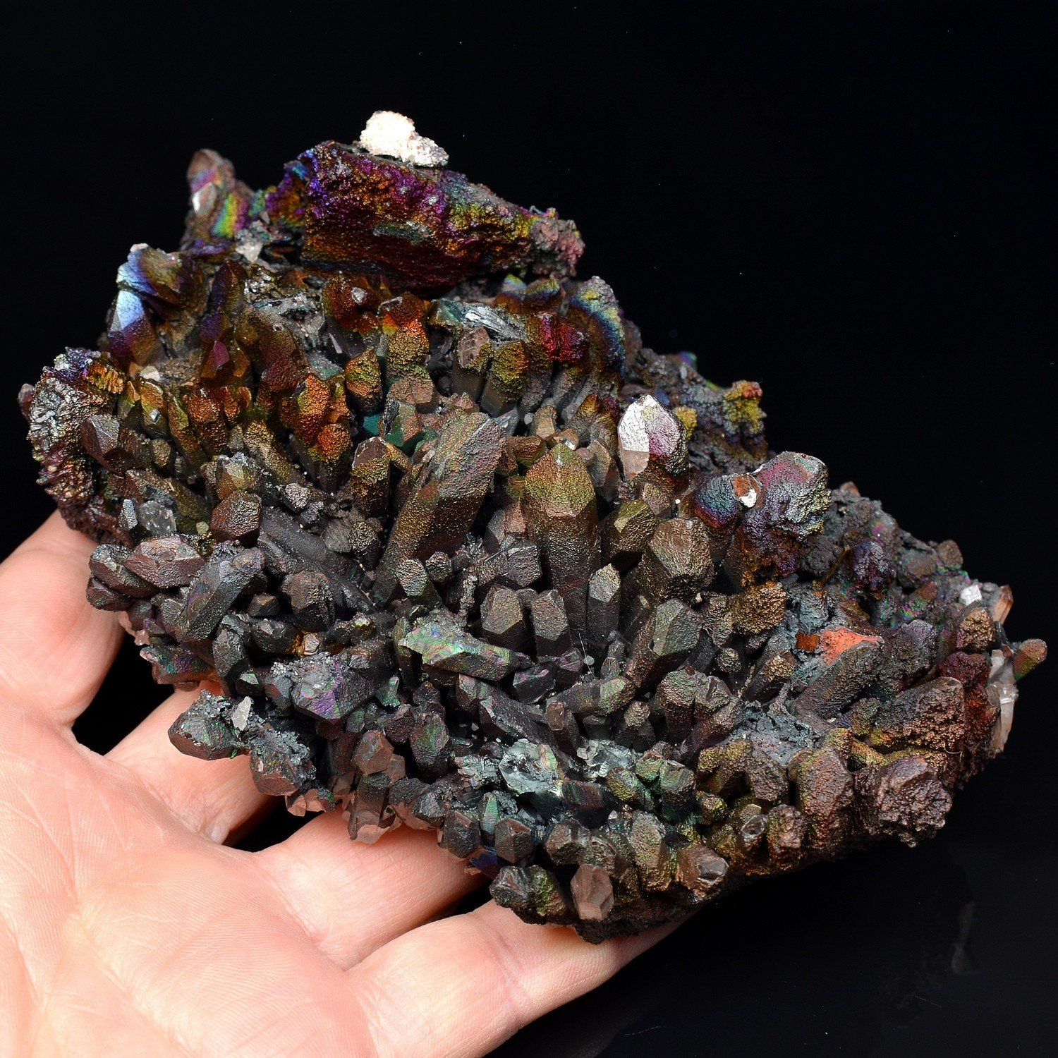 Iridescent goethite (turgite) on quartz - Itremo Massif, Madagascar