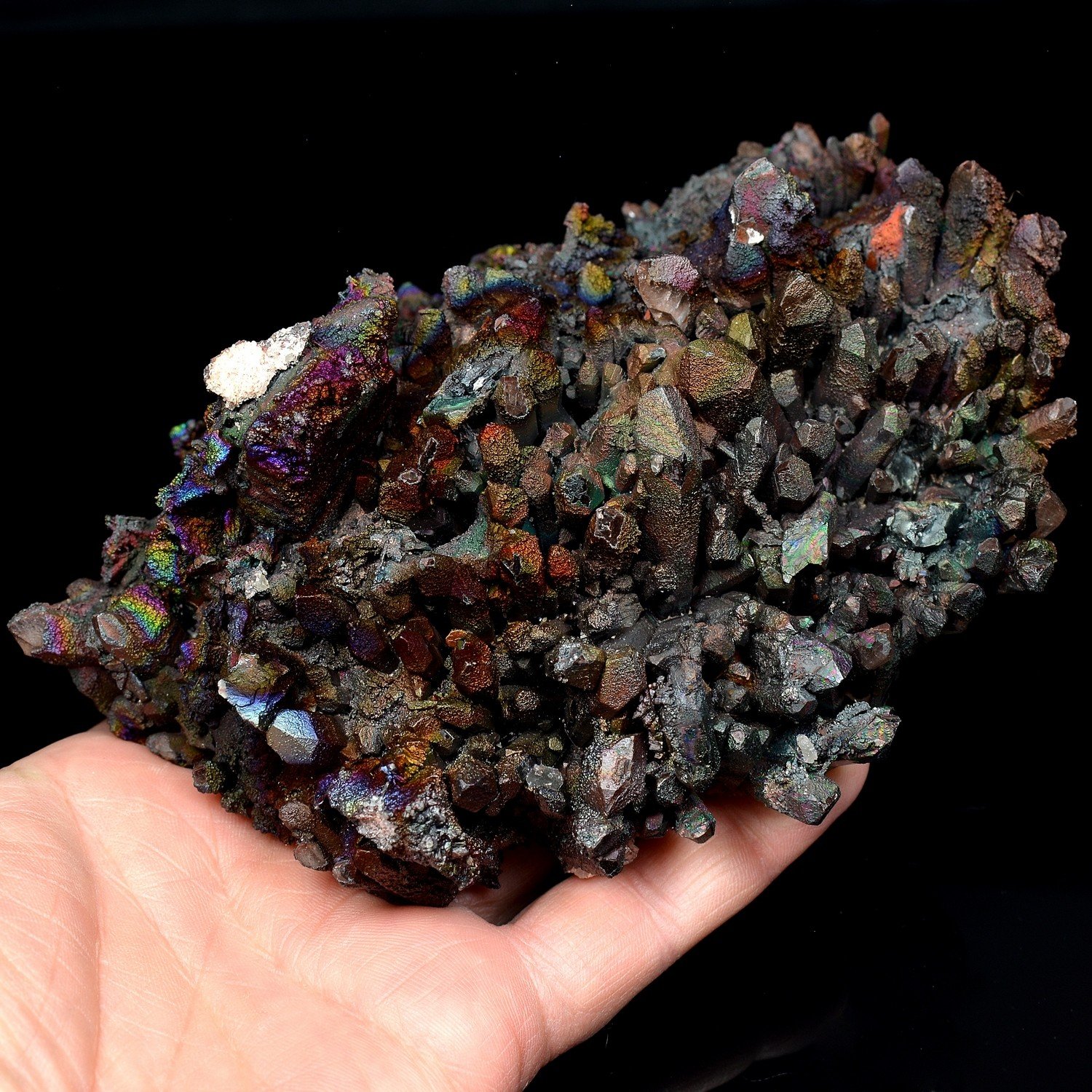 Iridescent goethite (turgite) on quartz - Itremo Massif, Madagascar