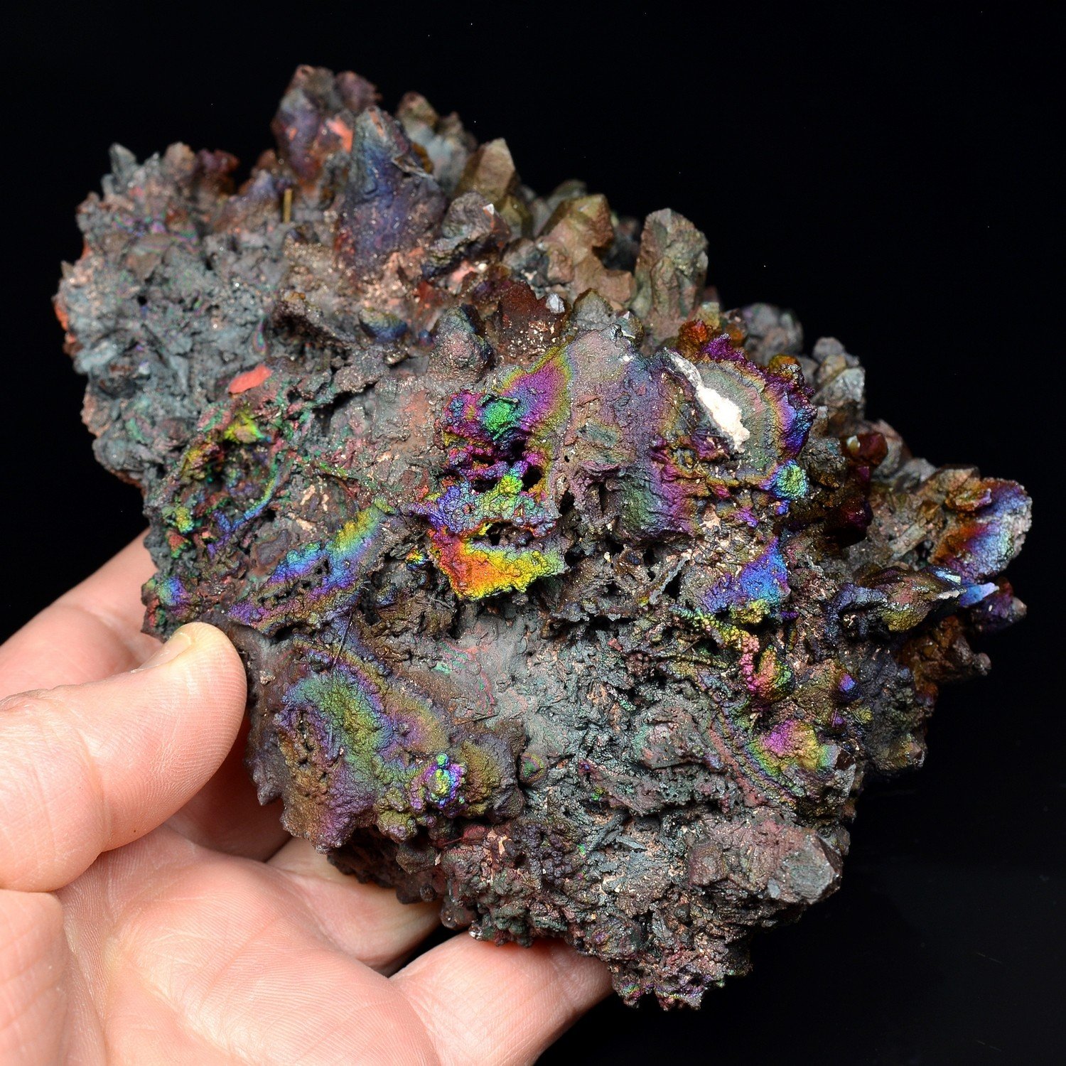 Iridescent goethite (turgite) on quartz - Itremo Massif, Madagascar