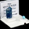 Blue apatite from Brazil - DUO Natural Crystal and Cut Gemstone