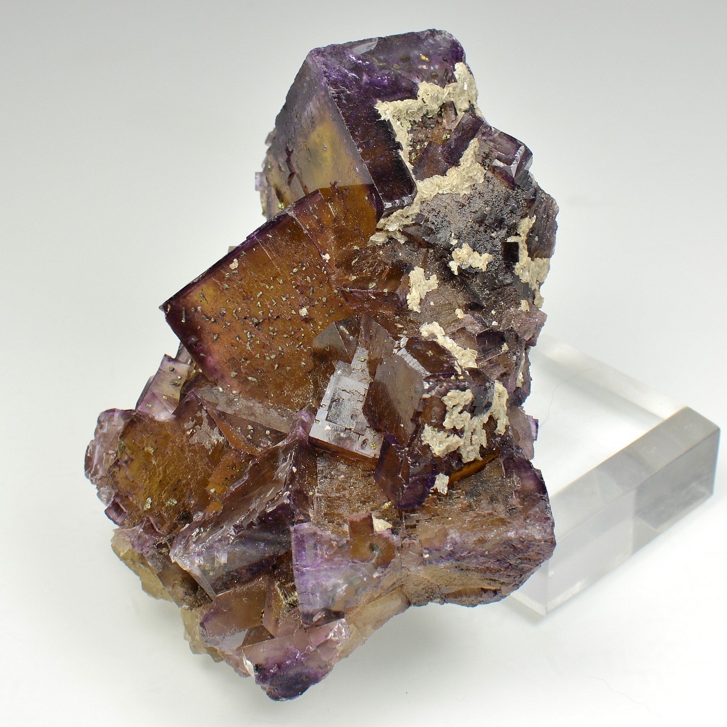 Fluorine et calcite - Mine de Minerva , Cave-in-Rock, Illinois, Etats-Unis