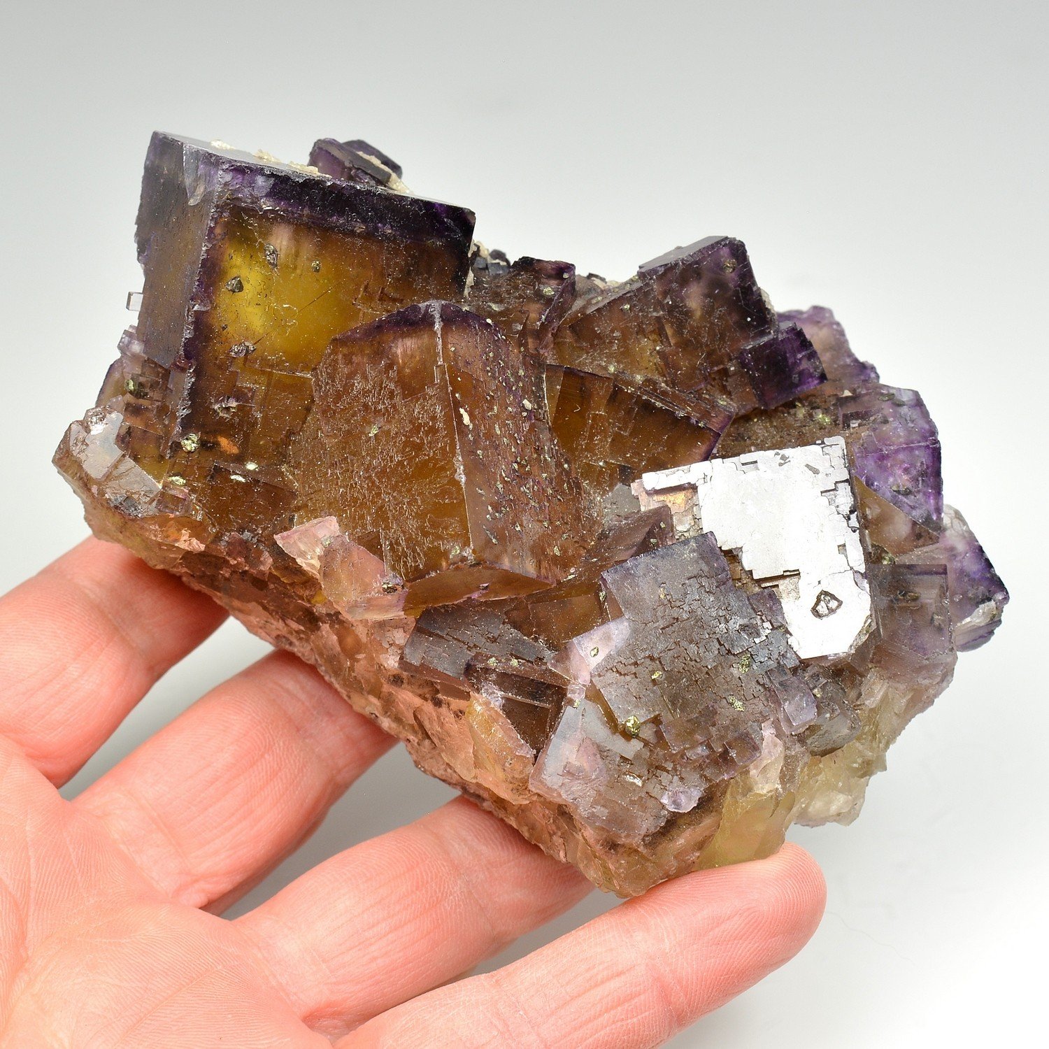 Fluorine et calcite - Mine de Minerva , Cave-in-Rock, Illinois, Etats-Unis