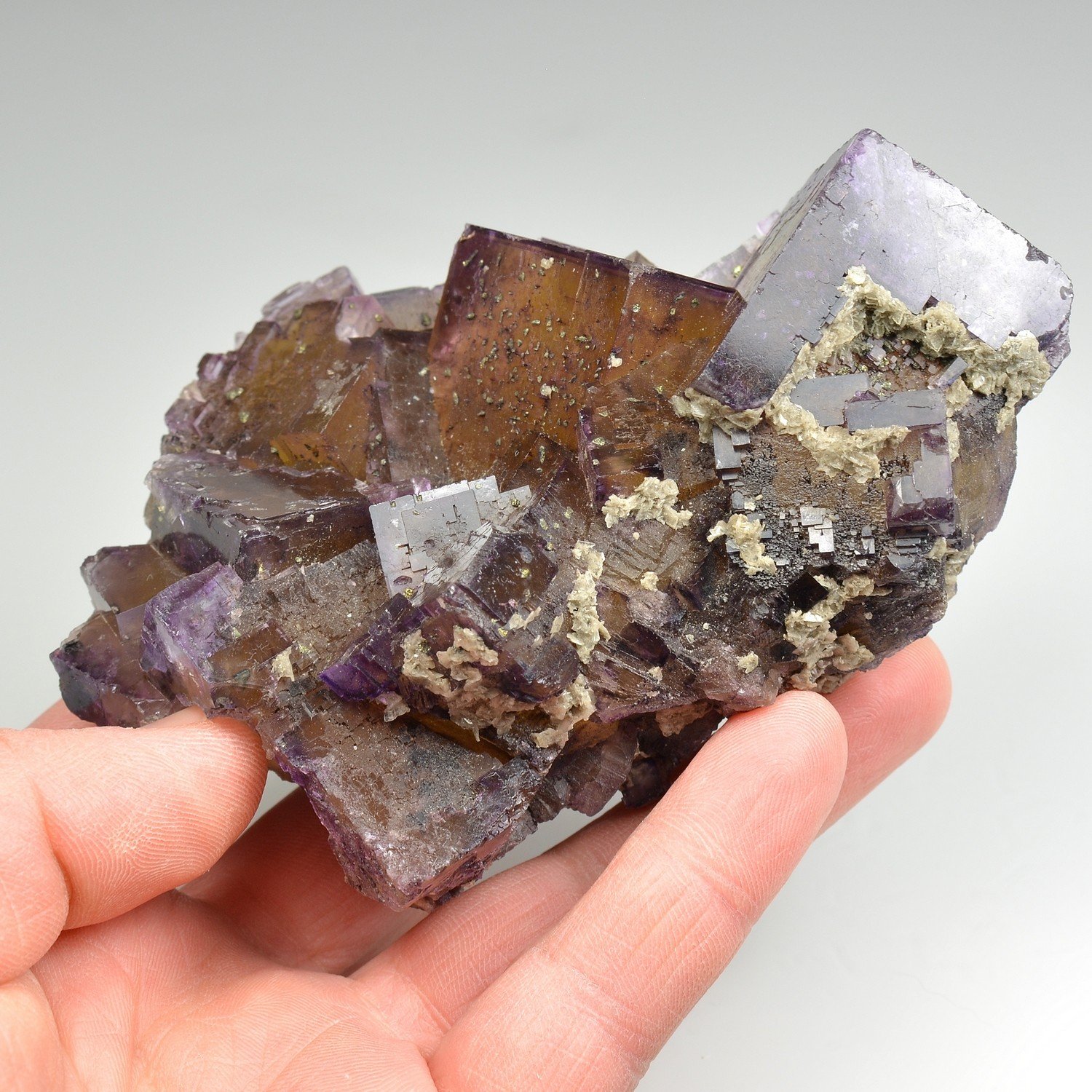 Fluorine et calcite - Mine de Minerva , Cave-in-Rock, Illinois, Etats-Unis